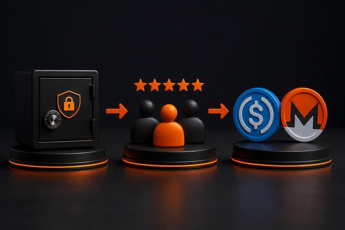 USDC to XMR swap trust mechanisms