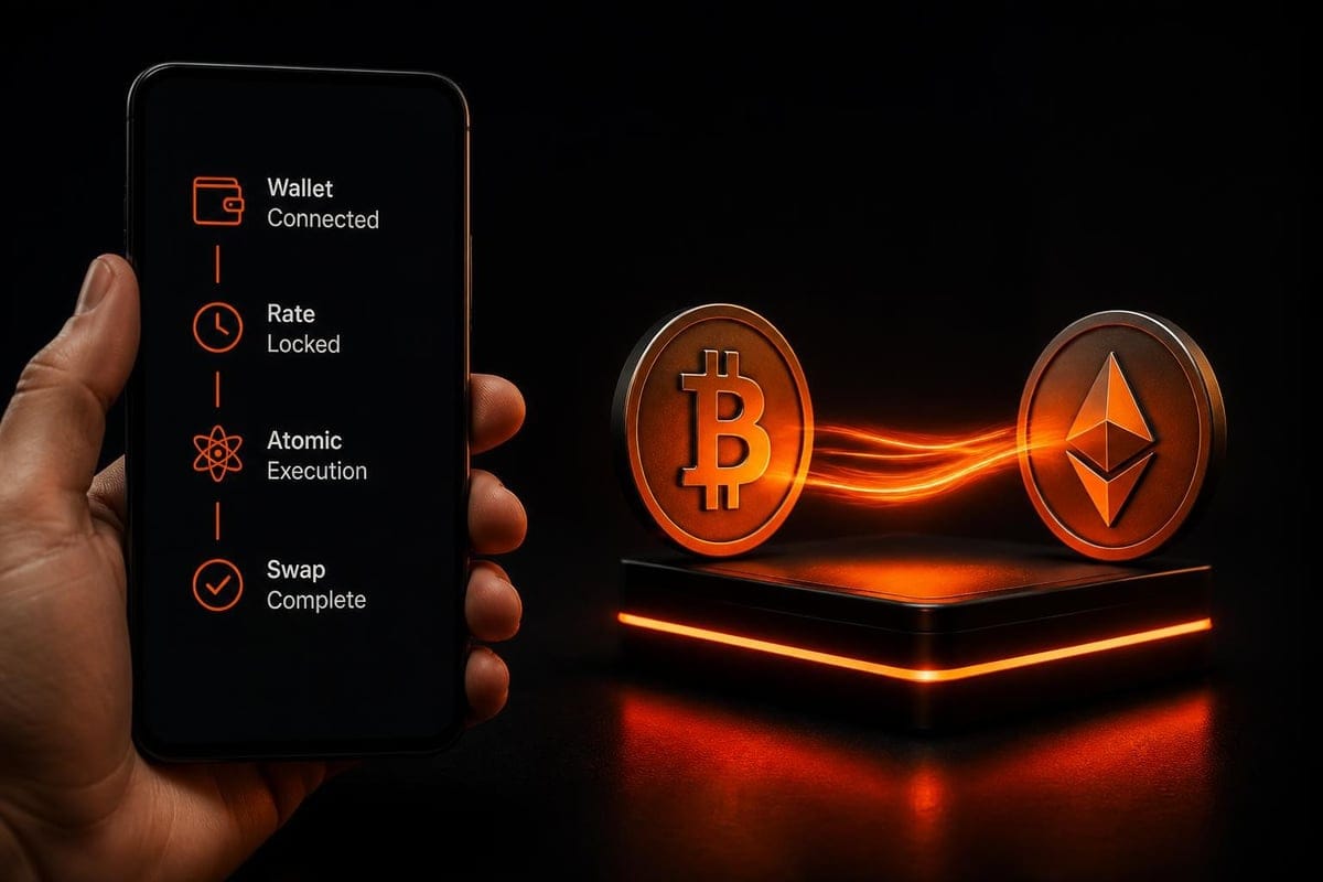 Privacy-focused swap workflow